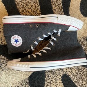 Converse All Star High-Top Sneakers — Black Denim